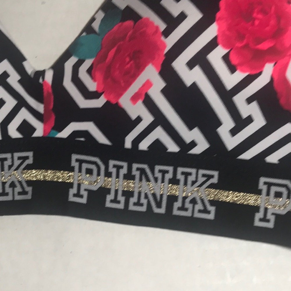 VS Pink Wear Everywhere Floral Print T-shirt Bra - Picture 5 of 9